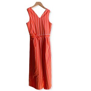 2/22/22 Janie  & Jack Orange and White Striped Romper size 10